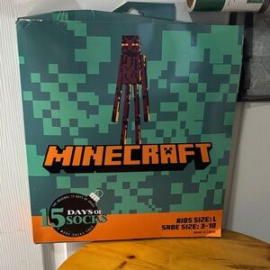 Minecraft Kids Socks 15-Pack 3-10 NWT